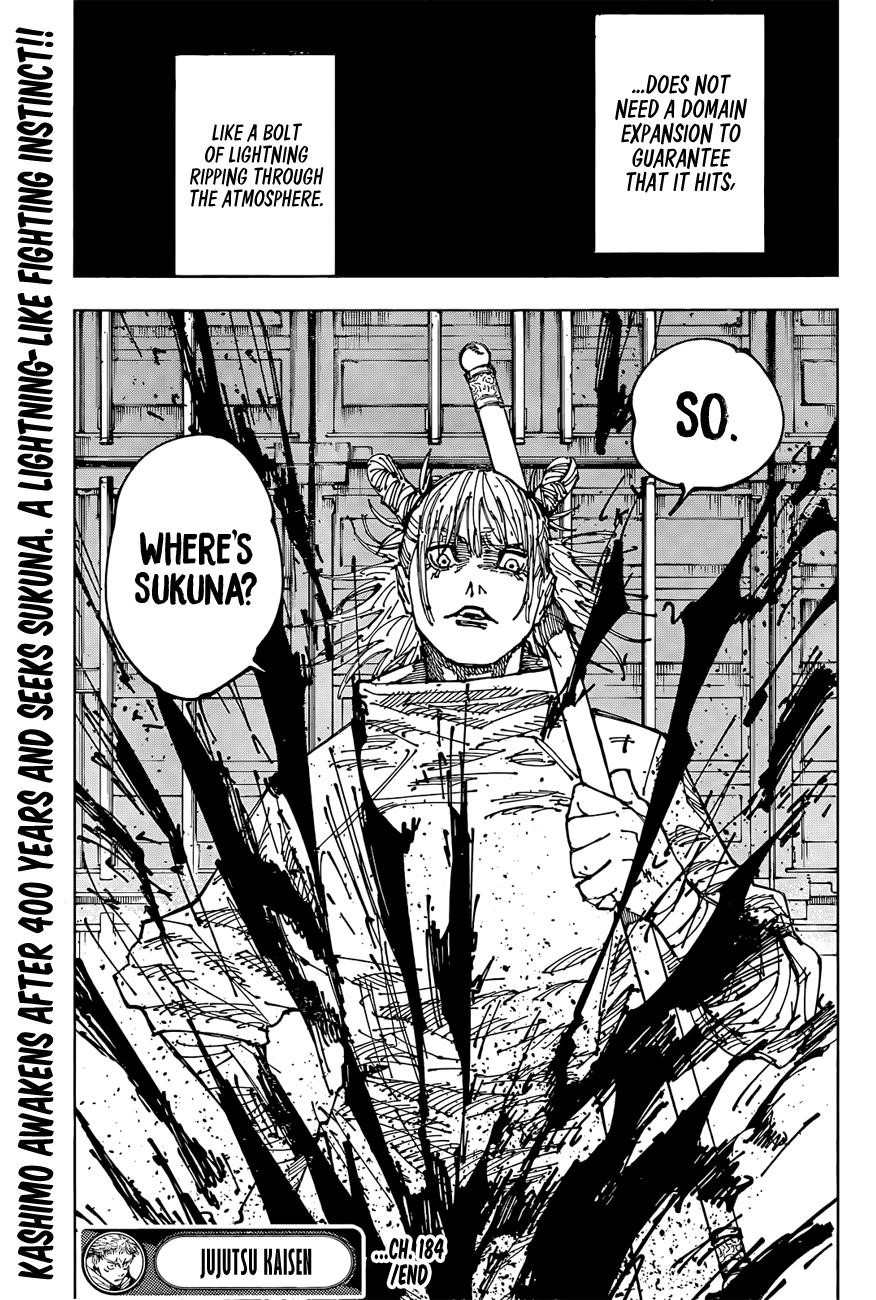 JUJUTSU KAISEN Chapter 184 - Page 18 in English