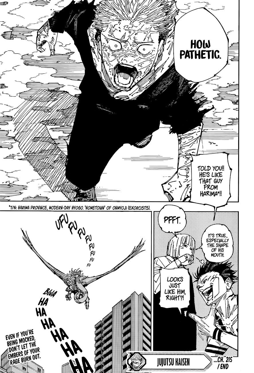 JUJUTSU KAISEN Chapter 215 - Page 19 in English