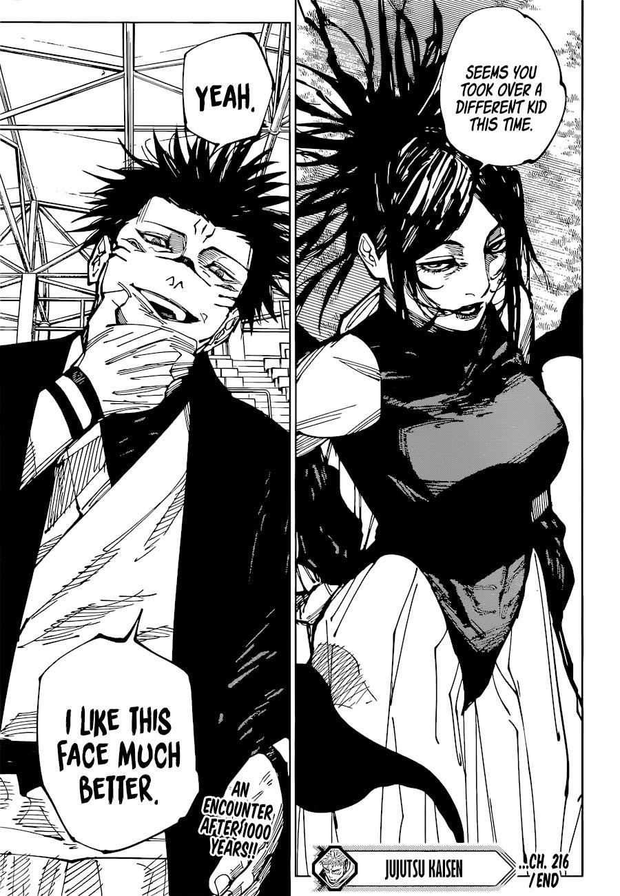 JUJUTSU KAISEN Chapter 216 - Page 18 in English
