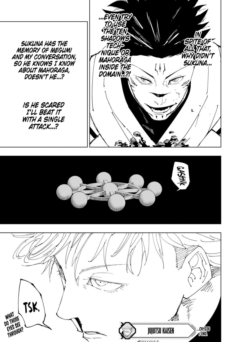 JUJUTSU KAISEN Chapter 228 - Page 18 in English