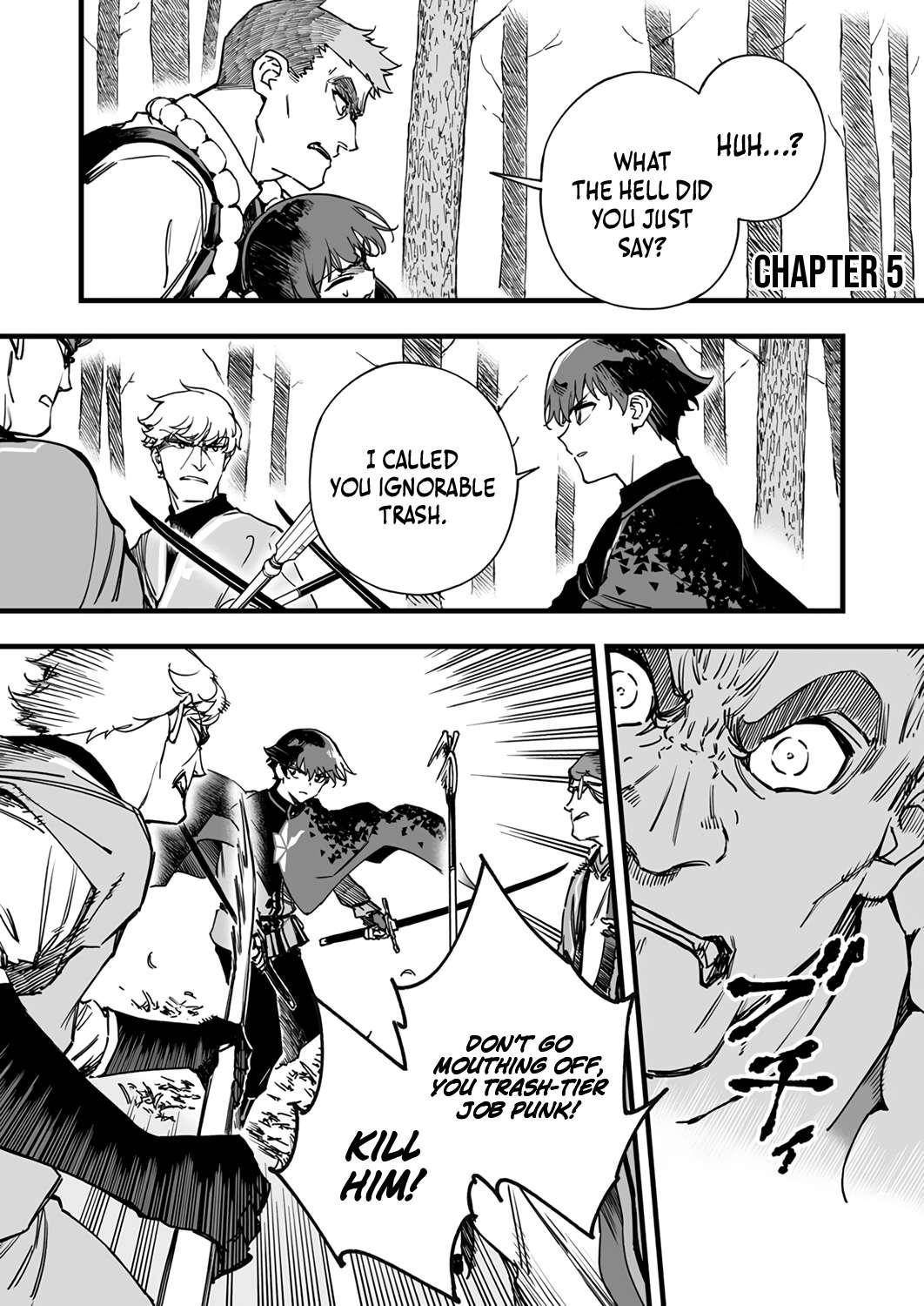 The Unfortunate ‘Trapper’ Cast Out of the Hero’s Party Will Defy Fate and Become the Strongest with the Unique Skill ‘Arrow’ Chapter 5 - Page 1 in English