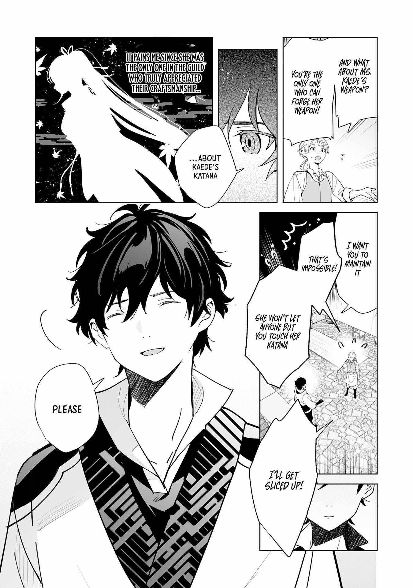 The Leisurely Frontier Life of a Katana Blacksmith Who Left an S-Rank Guild ~After Escaping From a Black Company Guild and Forging Freely, I Accidentally Created a Legendary Demon Sword~ Chapter 1 - Page 14 in English