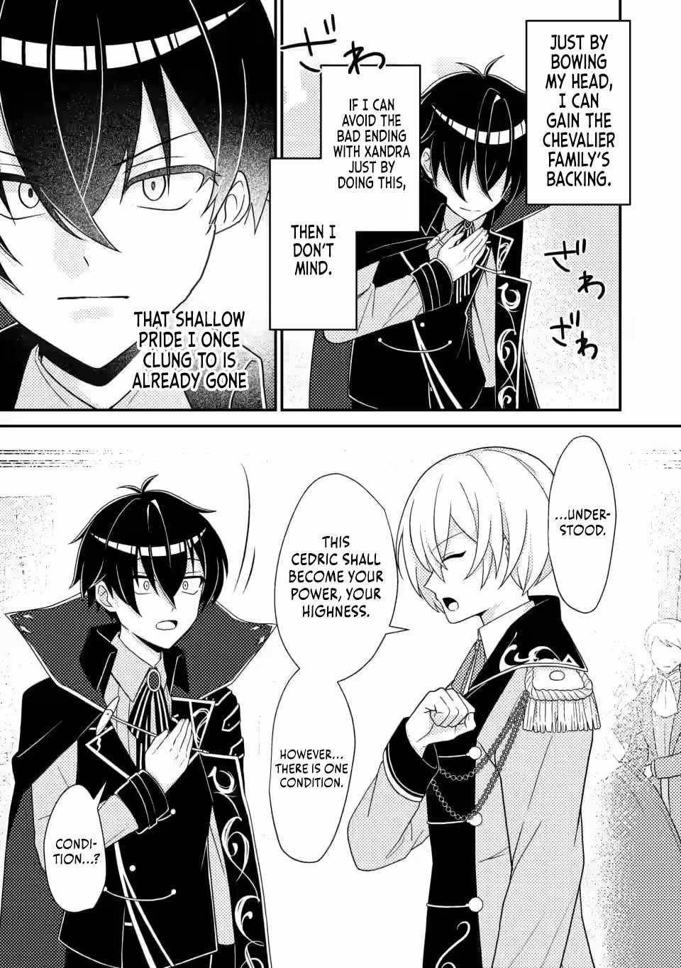 The Incompetent Villainous Prince Wants to Survive ~I Was Reincarnated Into a Romance RPG as a Mob Villain, but I Will Ignore the Original Work and Aim to Become the Strongest~ Chapter 7.2 - Page 8 in English