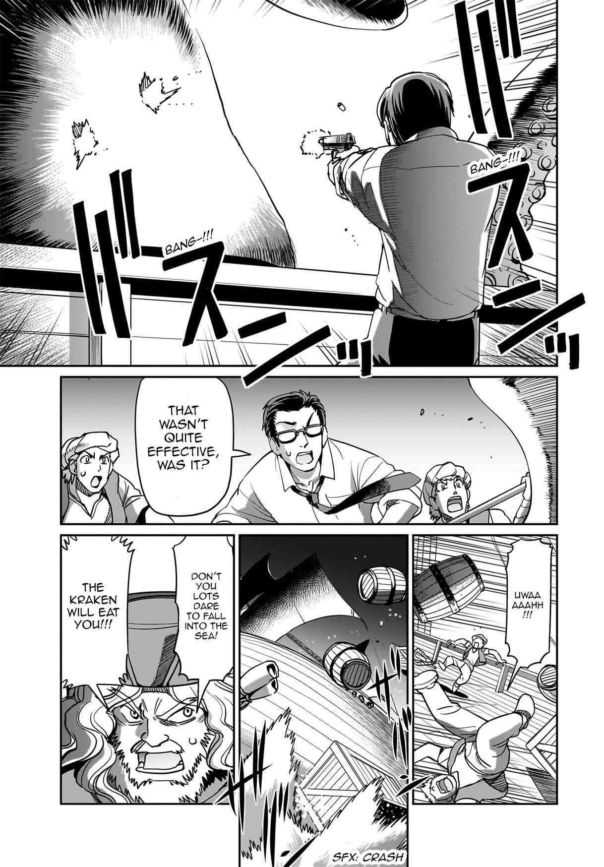 The gunner’s life of a middle-aged man summoned to another world and armed with a rifle: an airsoft addicted salaryman returns to the alternative world after work Chapter 12 - Page 3 in English