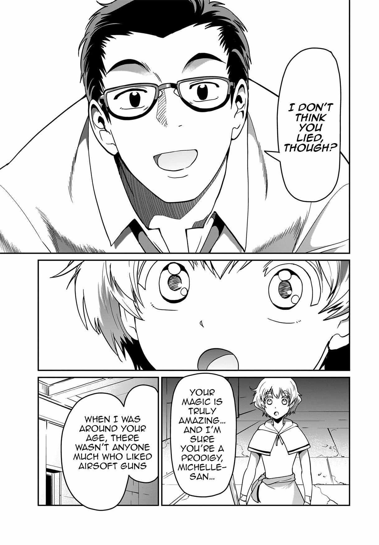 The gunner’s life of a middle-aged man summoned to another world and armed with a rifle: an airsoft addicted salaryman returns to the alternative world after work Chapter 14 - Page 15 in English