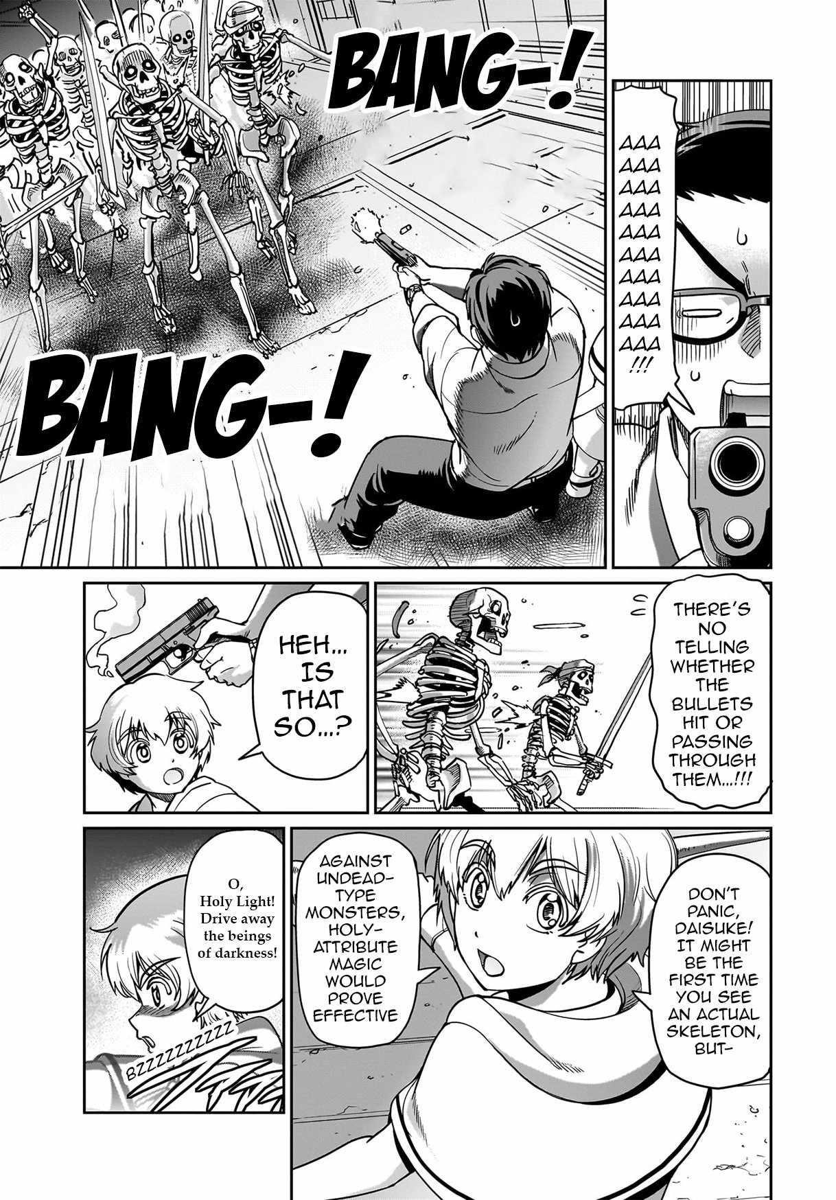 The gunner’s life of a middle-aged man summoned to another world and armed with a rifle: an airsoft addicted salaryman returns to the alternative world after work Chapter 14 - Page 7 in English