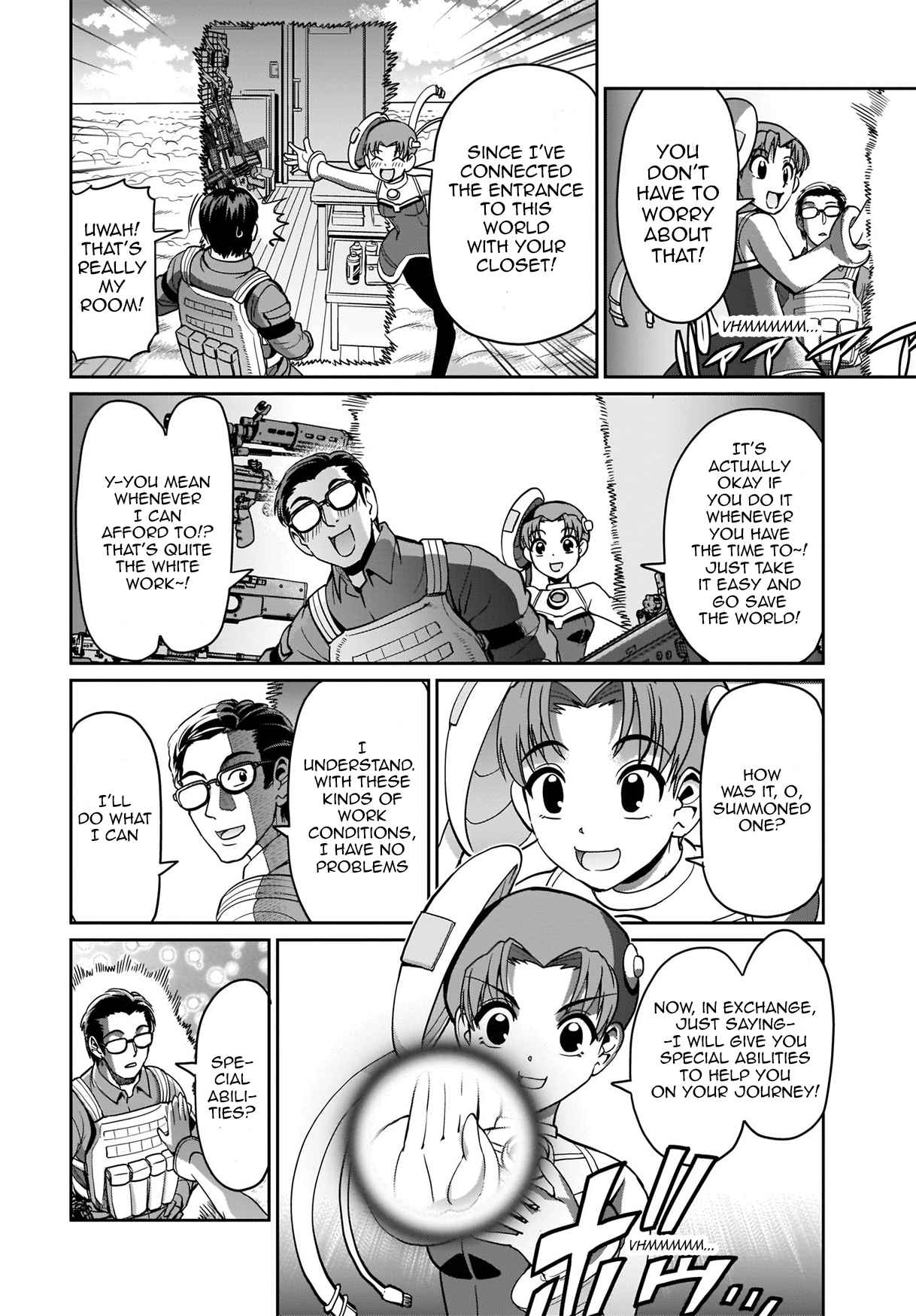 The gunner’s life of a middle-aged man summoned to another world and armed with a rifle: an airsoft addicted salaryman returns to the alternative world after work Chapter 2 - Page 10 in English