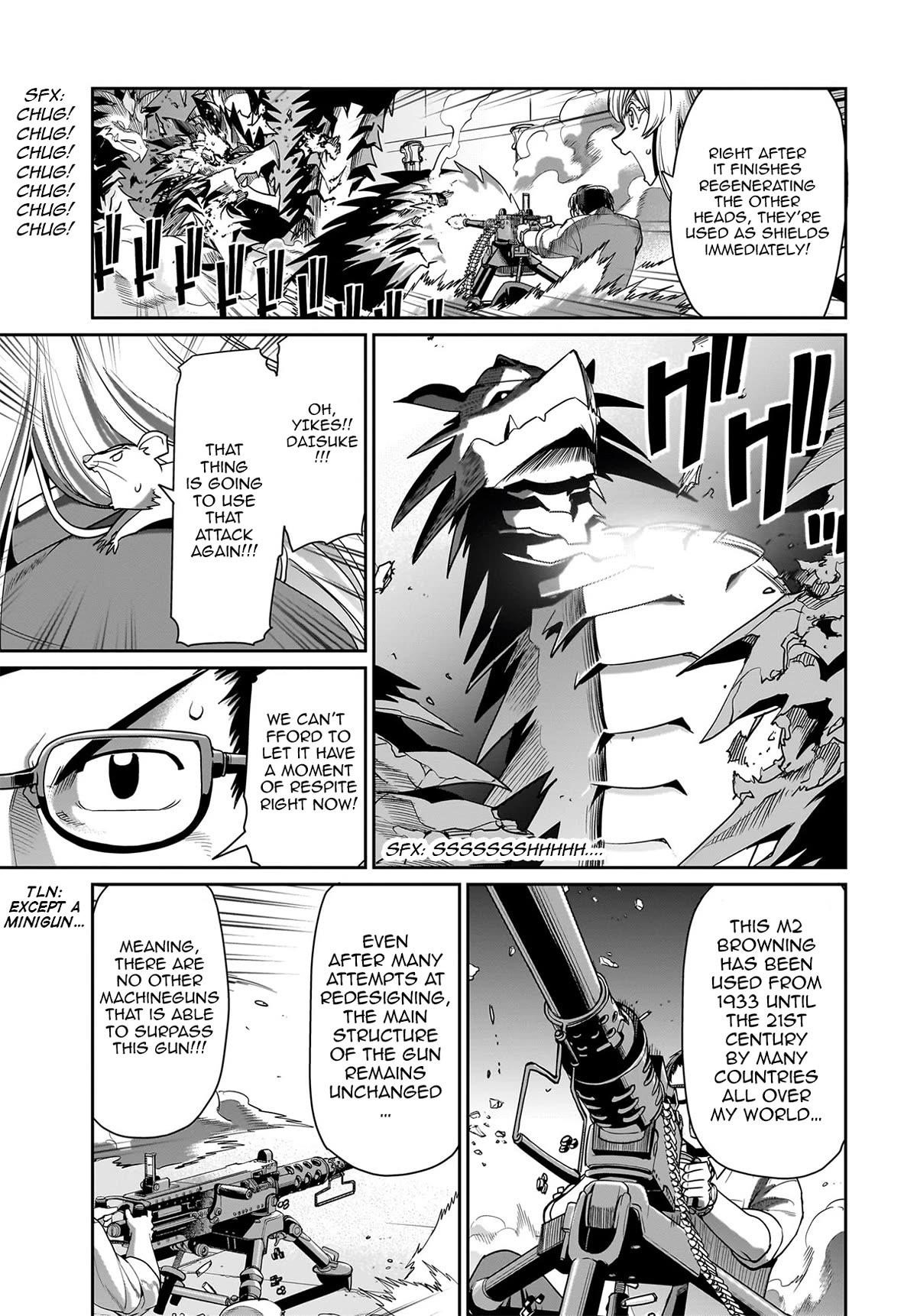 The gunner’s life of a middle-aged man summoned to another world and armed with a rifle: an airsoft addicted salaryman returns to the alternative world after work Chapter 20 - Page 13 in English