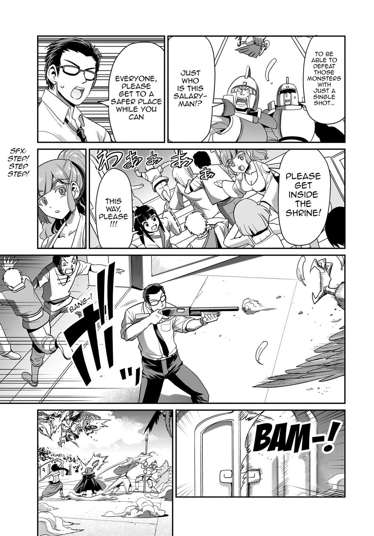 The gunner’s life of a middle-aged man summoned to another world and armed with a rifle: an airsoft addicted salaryman returns to the alternative world after work Chapter 24 - Page 13 in English