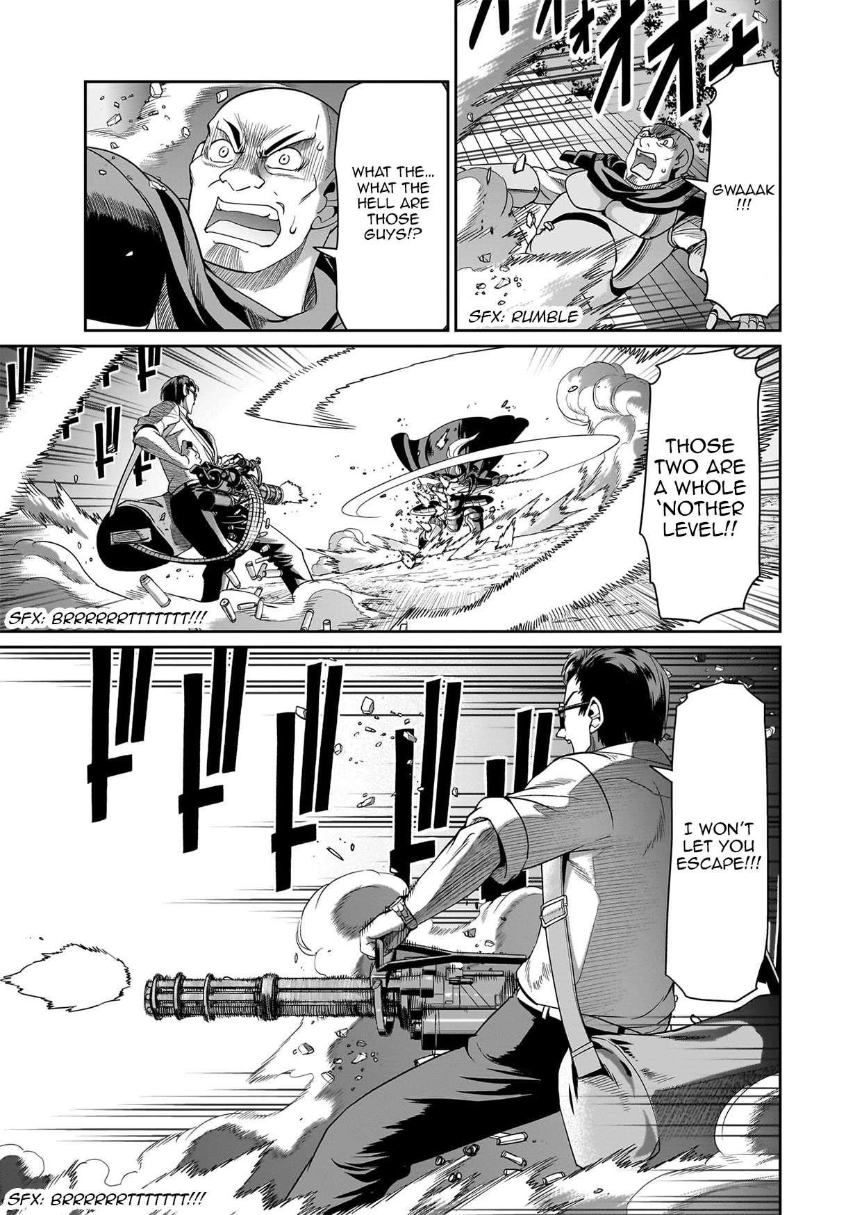 The gunner’s life of a middle-aged man summoned to another world and armed with a rifle: an airsoft addicted salaryman returns to the alternative world after work Chapter 27 - Page 9 in English