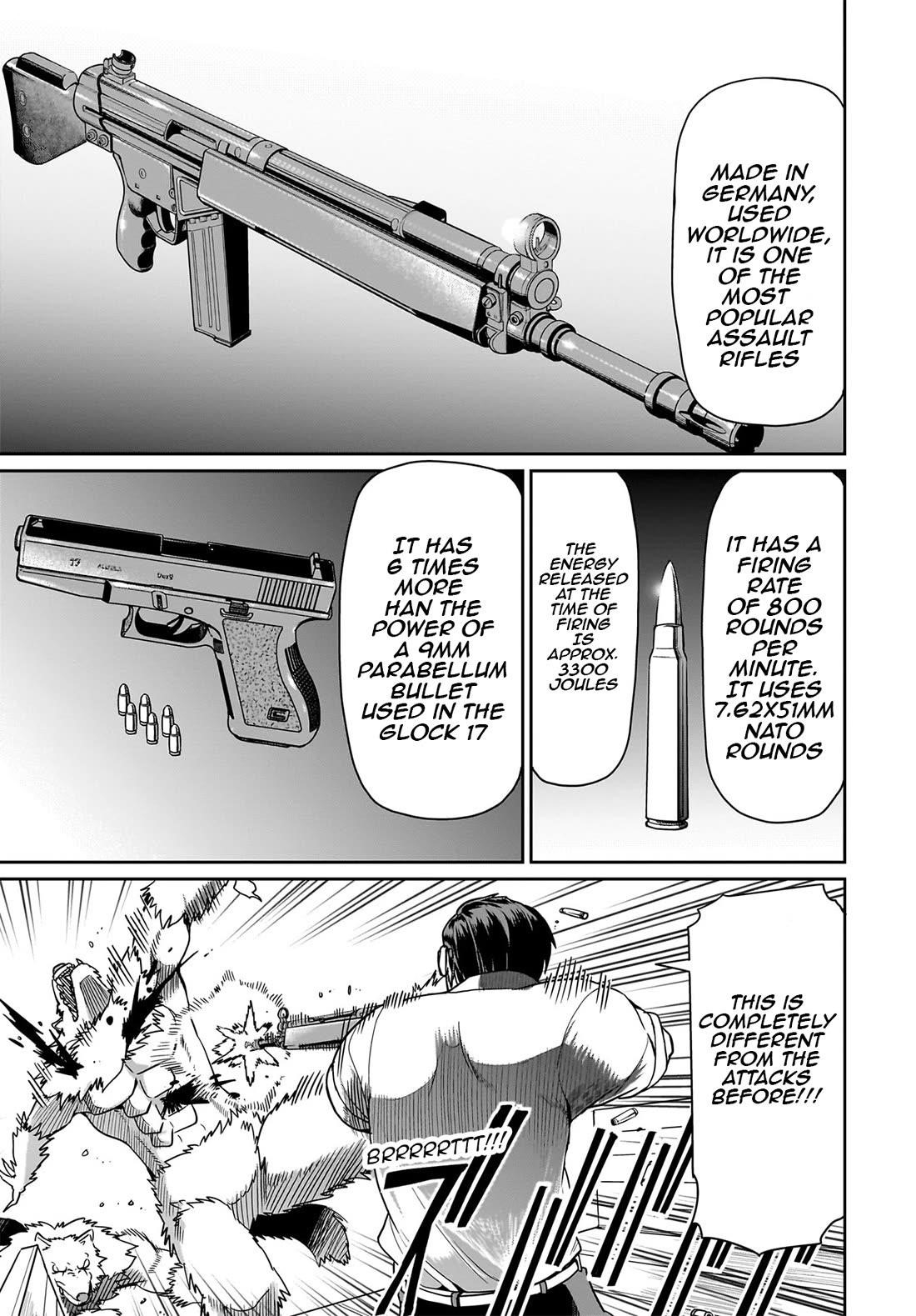 The gunner’s life of a middle-aged man summoned to another world and armed with a rifle: an airsoft addicted salaryman returns to the alternative world after work Chapter 32 - Page 10 in English