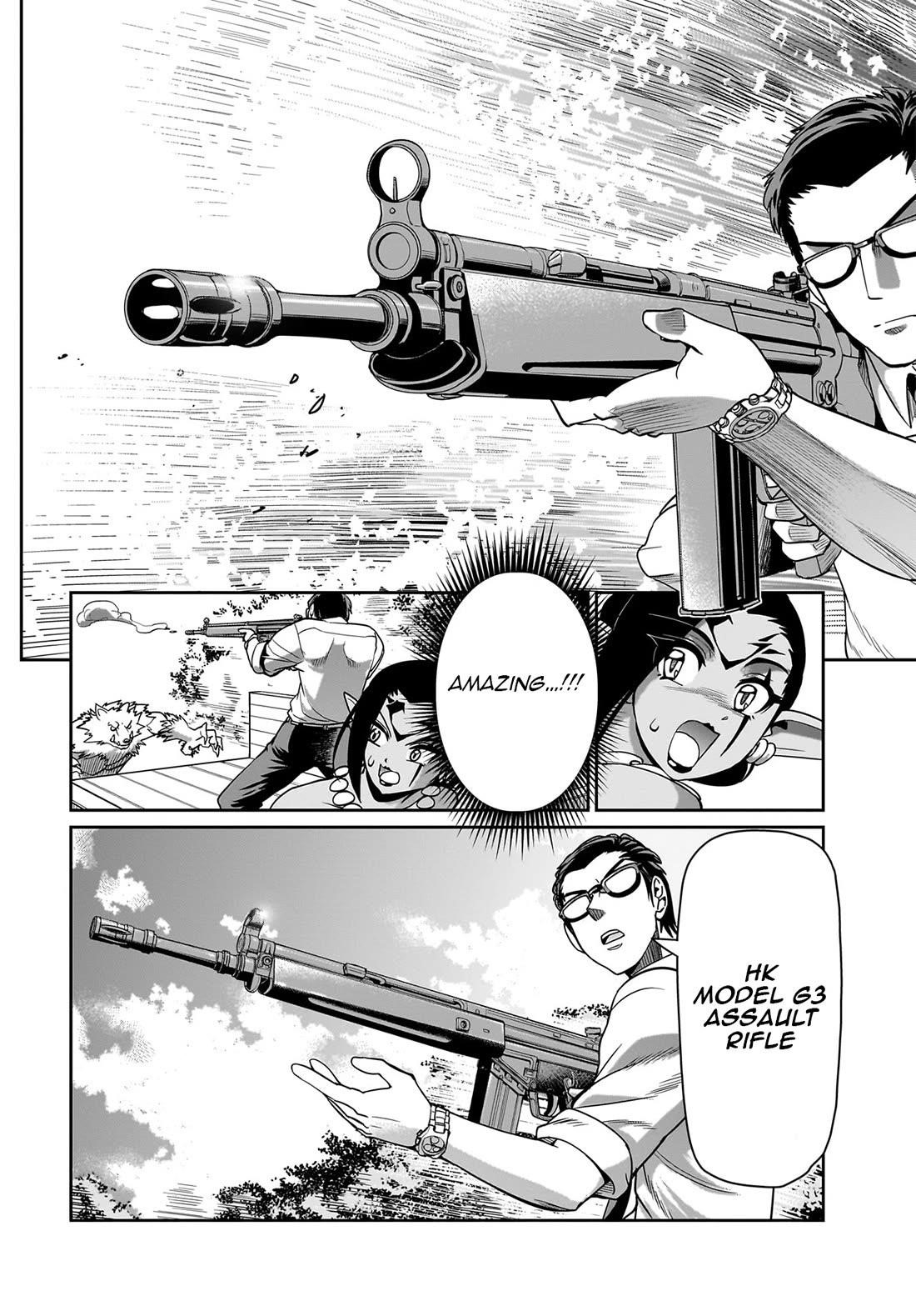 The gunner’s life of a middle-aged man summoned to another world and armed with a rifle: an airsoft addicted salaryman returns to the alternative world after work Chapter 32 - Page 9 in English