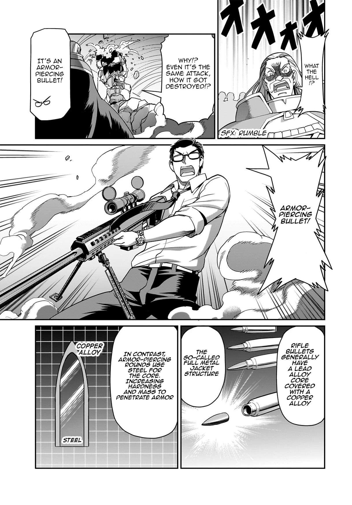 The gunner’s life of a middle-aged man summoned to another world and armed with a rifle: an airsoft addicted salaryman returns to the alternative world after work Chapter 39 - Page 13 in English