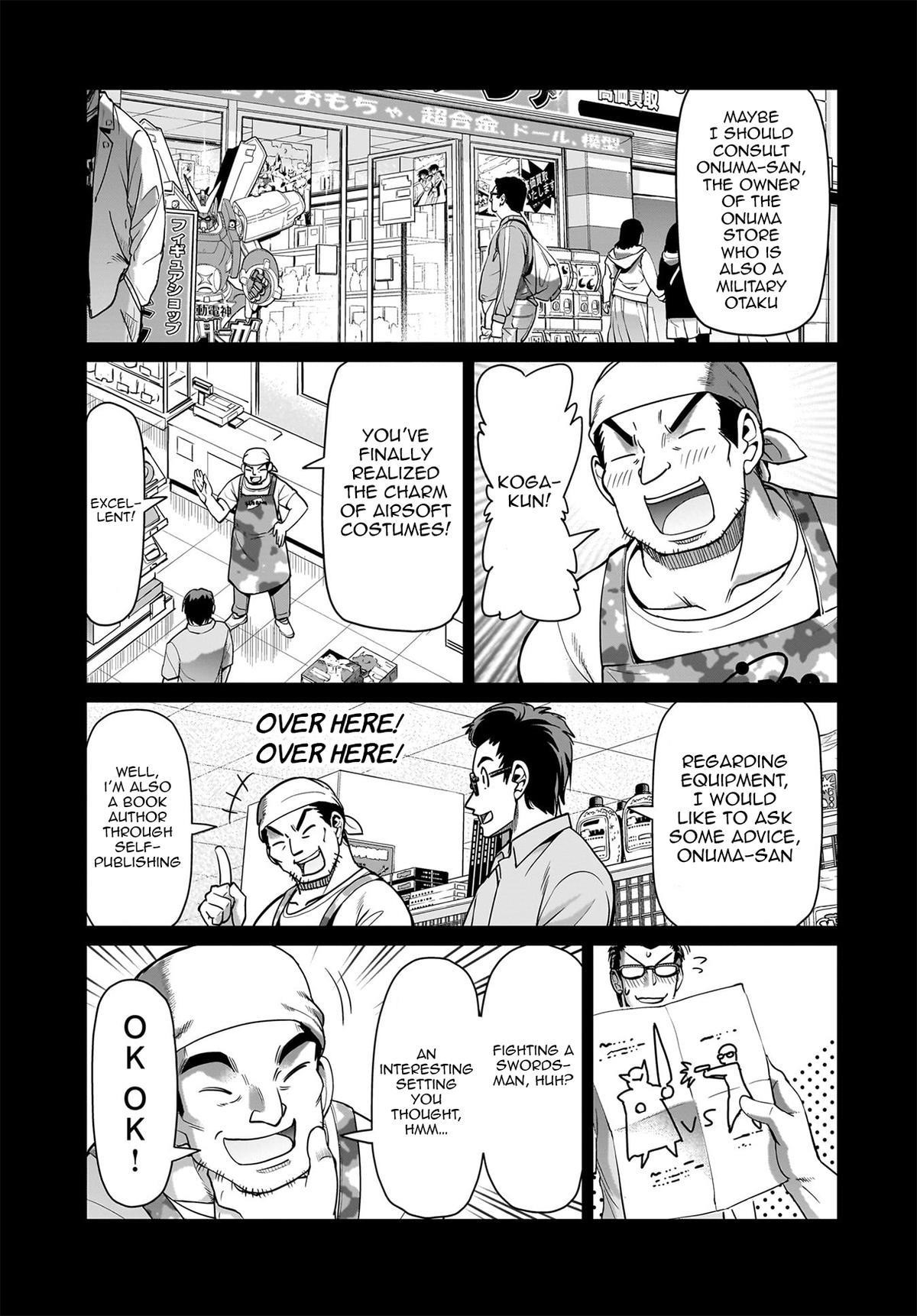 The gunner’s life of a middle-aged man summoned to another world and armed with a rifle: an airsoft addicted salaryman returns to the alternative world after work Chapter 50 - Page 3 in English