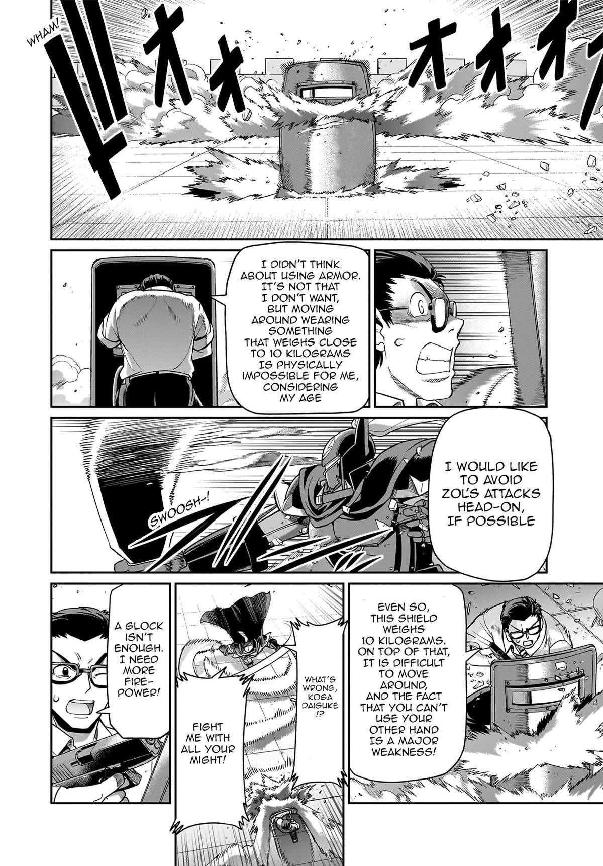 The gunner’s life of a middle-aged man summoned to another world and armed with a rifle: an airsoft addicted salaryman returns to the alternative world after work Chapter 50 - Page 8 in English