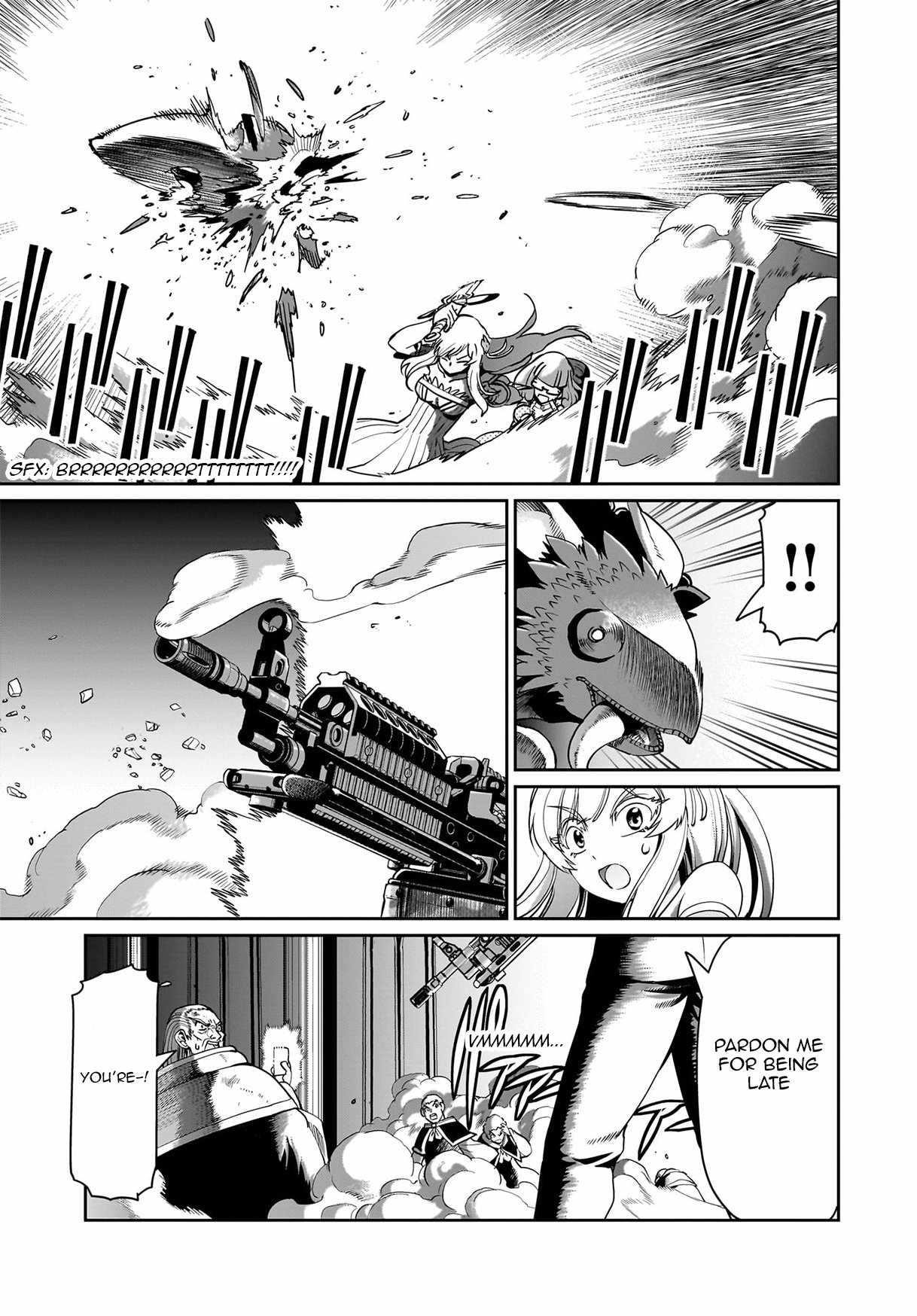 The gunner’s life of a middle-aged man summoned to another world and armed with a rifle: an airsoft addicted salaryman returns to the alternative world after work Chapter 56 - Page 21 in English