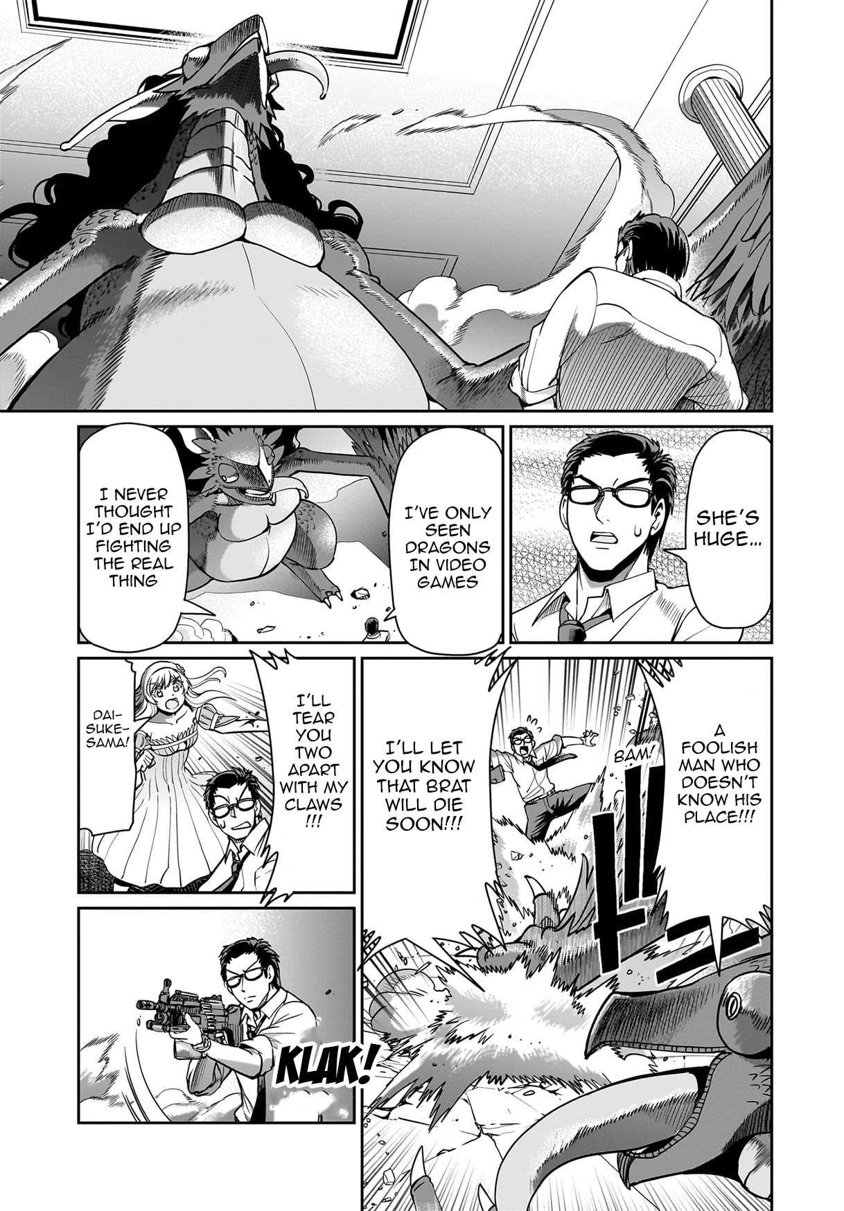 The gunner’s life of a middle-aged man summoned to another world and armed with a rifle: an airsoft addicted salaryman returns to the alternative world after work Chapter 57 - Page 7 in English