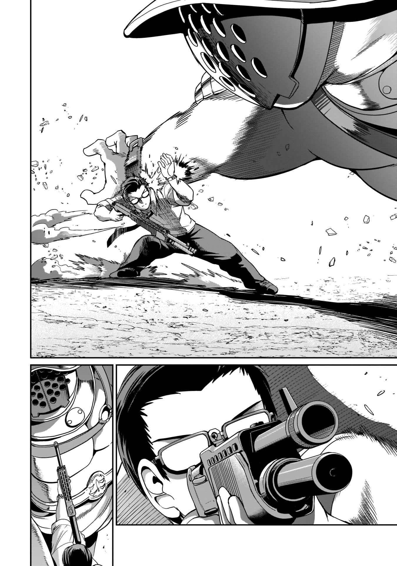 The gunner’s life of a middle-aged man summoned to another world and armed with a rifle: an airsoft addicted salaryman returns to the alternative world after work Chapter 7 - Page 10 in English
