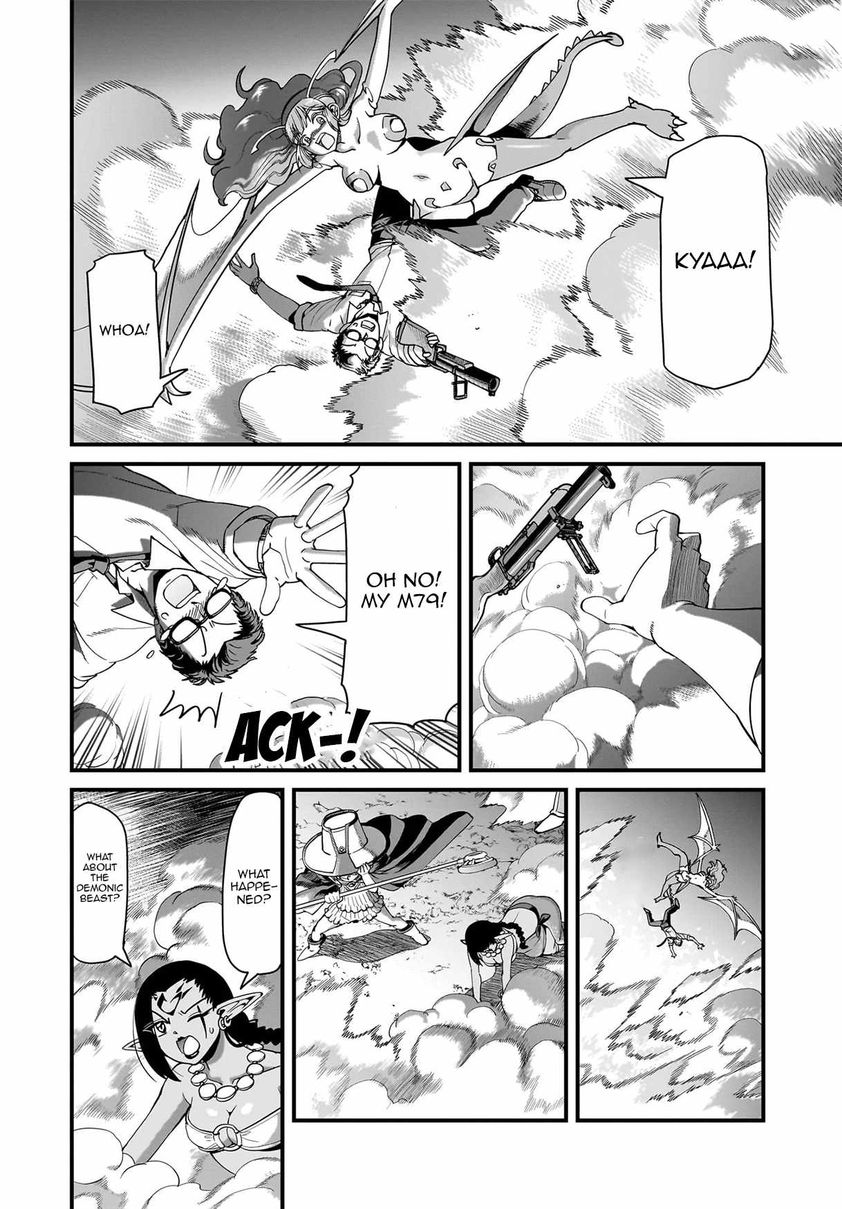 The gunner’s life of a middle-aged man summoned to another world and armed with a rifle: an airsoft addicted salaryman returns to the alternative world after work Chapter 74 - Page 4 in English