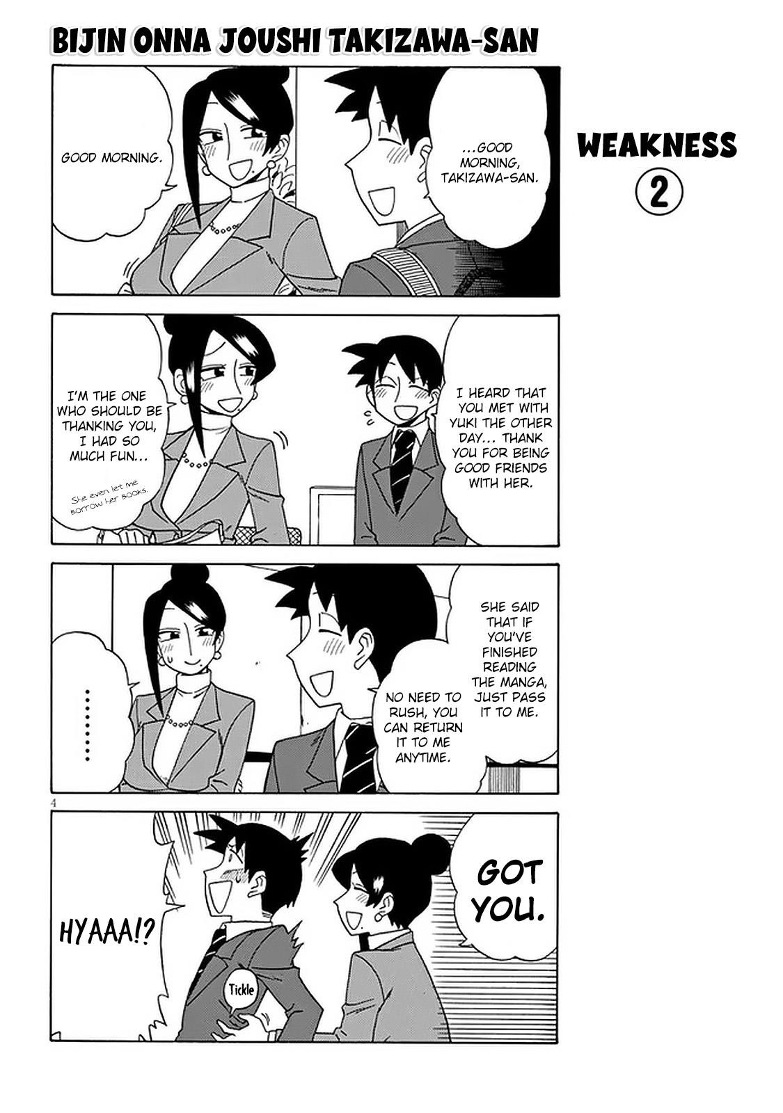 Bijin Onna Joushi Takizawa-San Chapter 103 - Page 4 in English