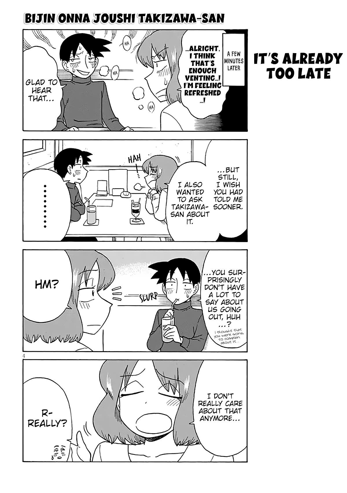 Bijin Onna Joushi Takizawa-San Chapter 123 - Page 4 in English