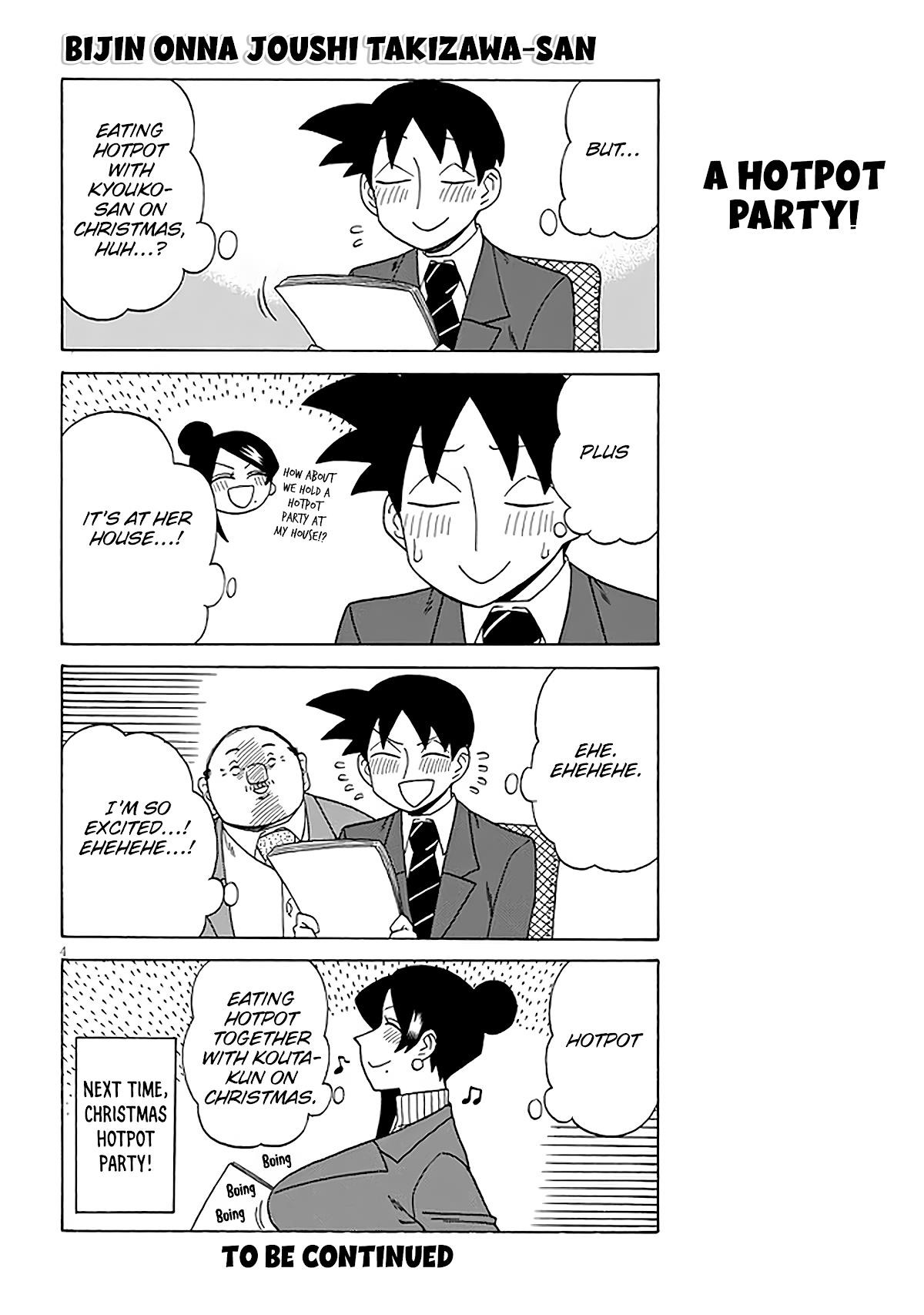 Bijin Onna Joushi Takizawa-San Chapter 128 - Page 4 in English