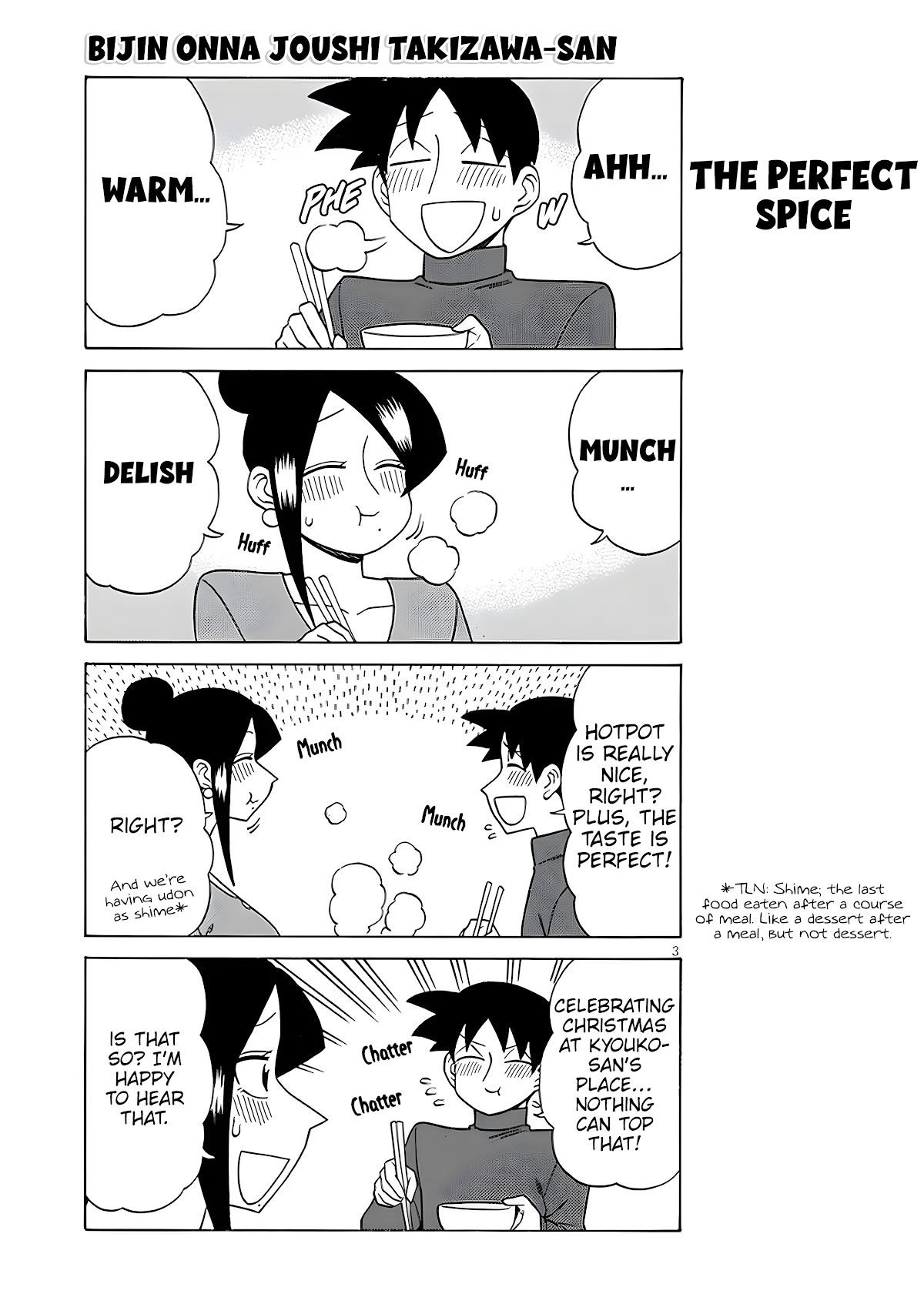 Bijin Onna Joushi Takizawa-San Chapter 129 - Page 3 in English
