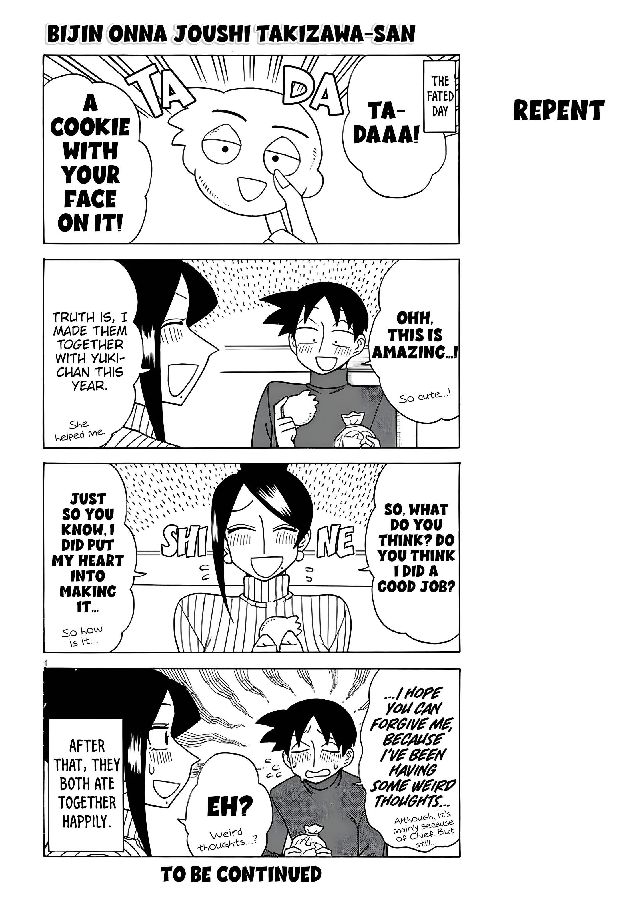 Bijin Onna Joushi Takizawa-San Chapter 132 - Page 4 in English