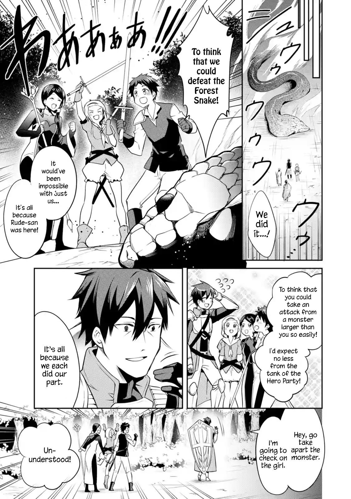 The Labyrinth Raids Of The Ultimate Tank ~The Tank Possessing A Rare 9,999 Endurance Skill Was Expelled From The Hero Party~ Chapter 1.5 - Page 8 in English