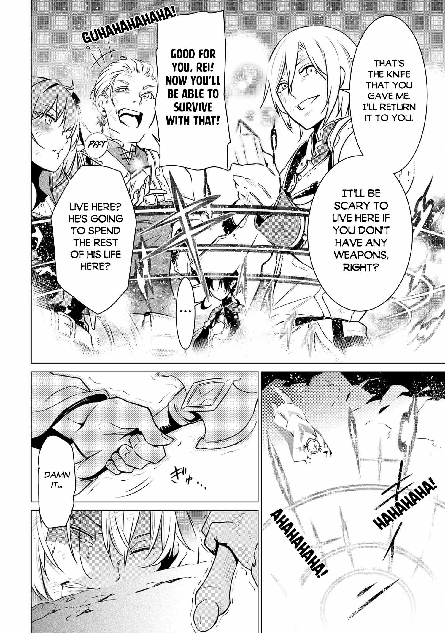 SSS Rank Dungeon De Knife Ichihon Tewatasare Tsuihou Sareta Hakuma Doushi Chapter 1 - Page 44 in English