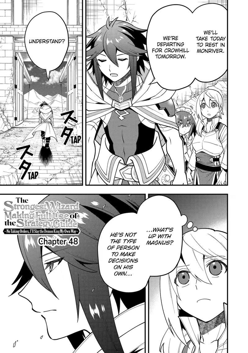 Kouryakuhon O Kushi Suru Saikyou No Mahoutsukai ~< Meirei Sa Sero > To Wa Iwa Senai Oreryuu Mao Tobatsu Saizen Ruuto ~ Chapter 48.1 - Page 3 in English
