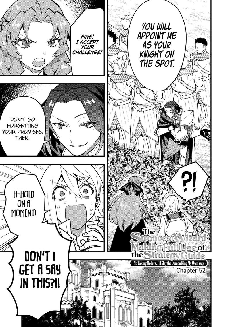 Kouryakuhon O Kushi Suru Saikyou No Mahoutsukai ~< Meirei Sa Sero > To Wa Iwa Senai Oreryuu Mao Tobatsu Saizen Ruuto ~ Chapter 52 - Page 3 in English