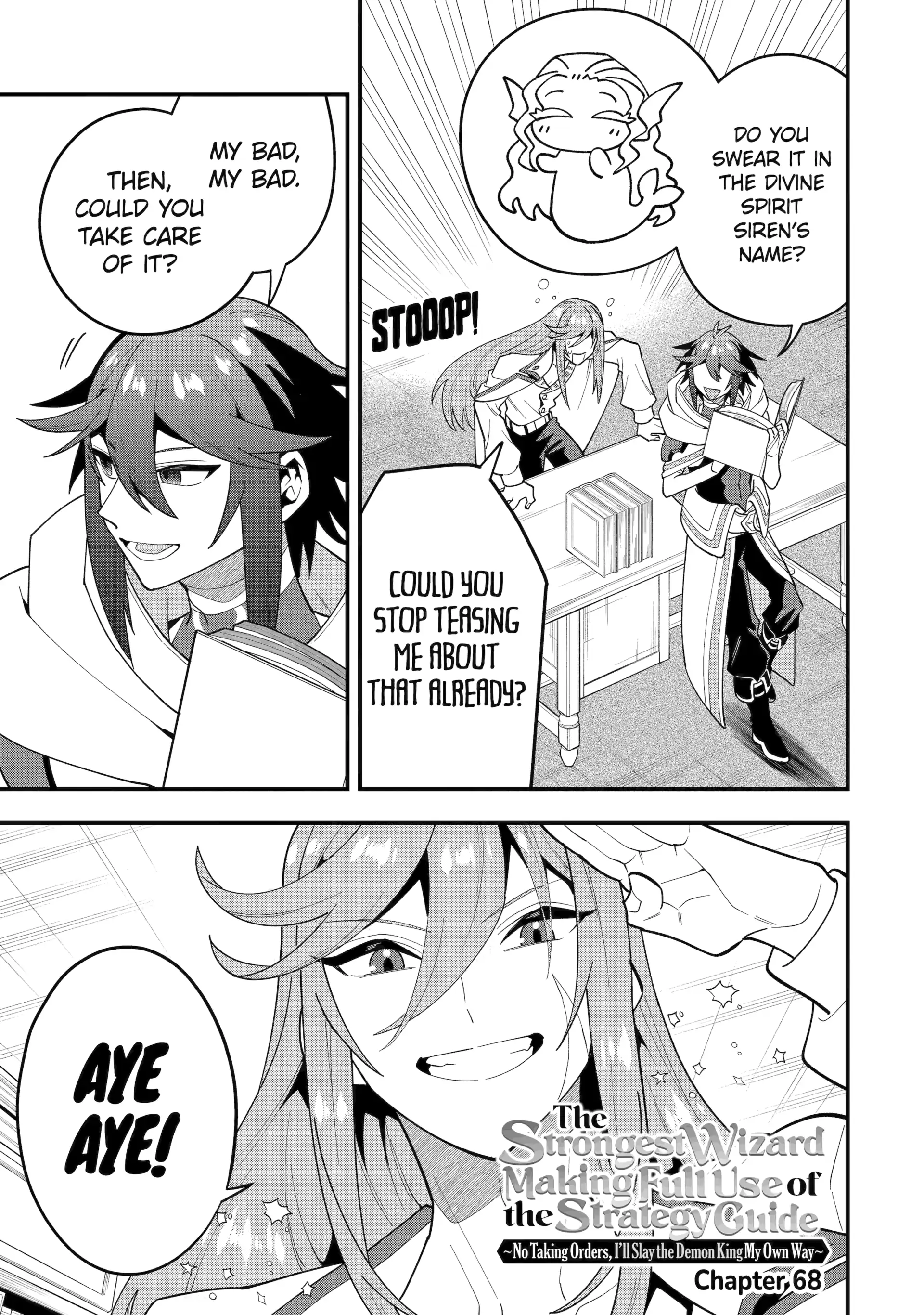Kouryakuhon O Kushi Suru Saikyou No Mahoutsukai ~< Meirei Sa Sero > To Wa Iwa Senai Oreryuu Mao Tobatsu Saizen Ruuto ~ Chapter 68 - Page 3 in English
