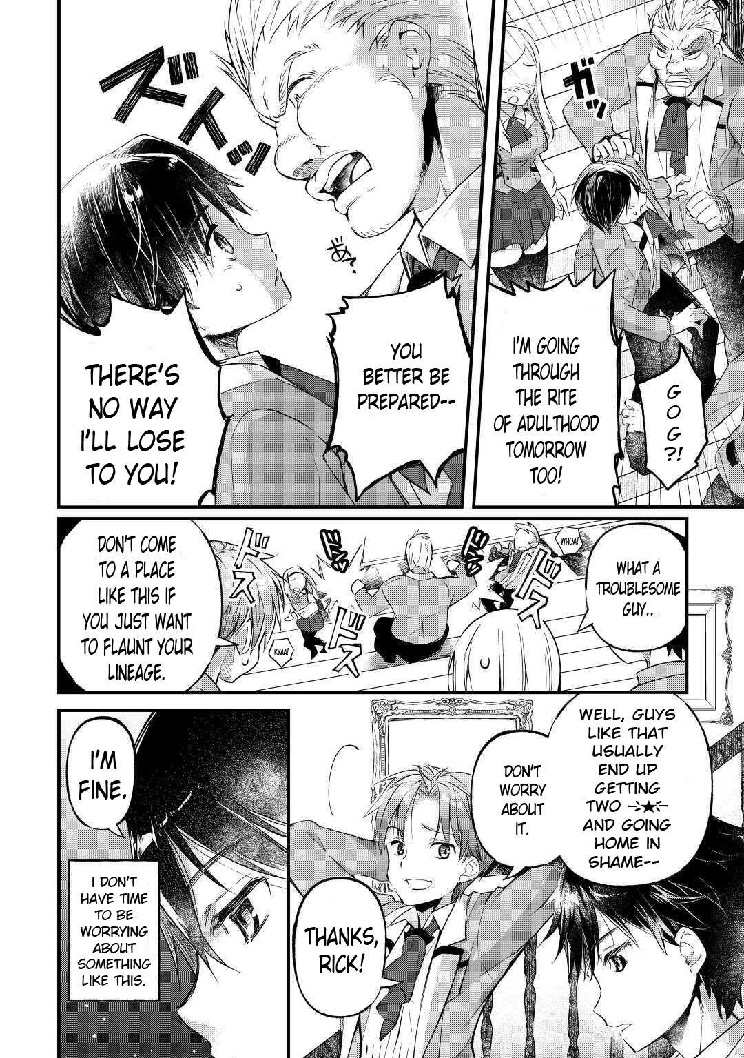 Ochikobore “1” Mahou Tsukai wa, Kyou mo Muishiki ni Cheat wo Tsukau Chapter 1 - Page 12 in English