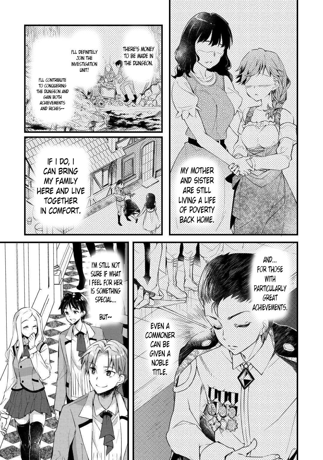 Ochikobore “1” Mahou Tsukai wa, Kyou mo Muishiki ni Cheat wo Tsukau Chapter 1 - Page 13 in English