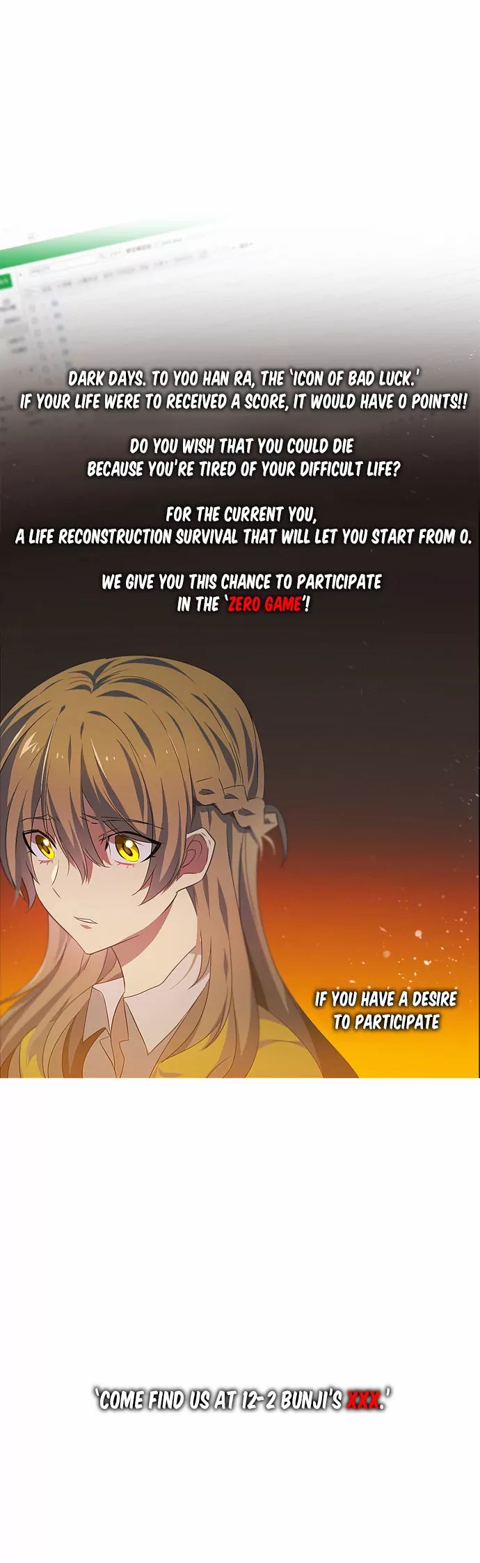 Zero Game Chapter 0 - Page 22 in English