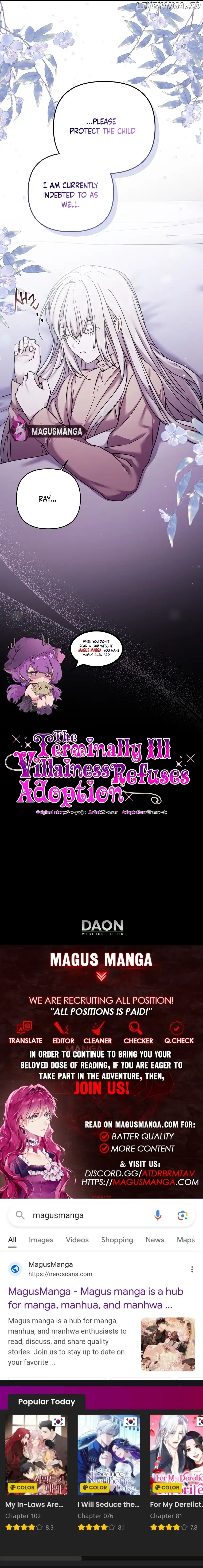 A Terminally Ill Villainess Refuses To Be Adopted Chapter 9 - Page 15 in English