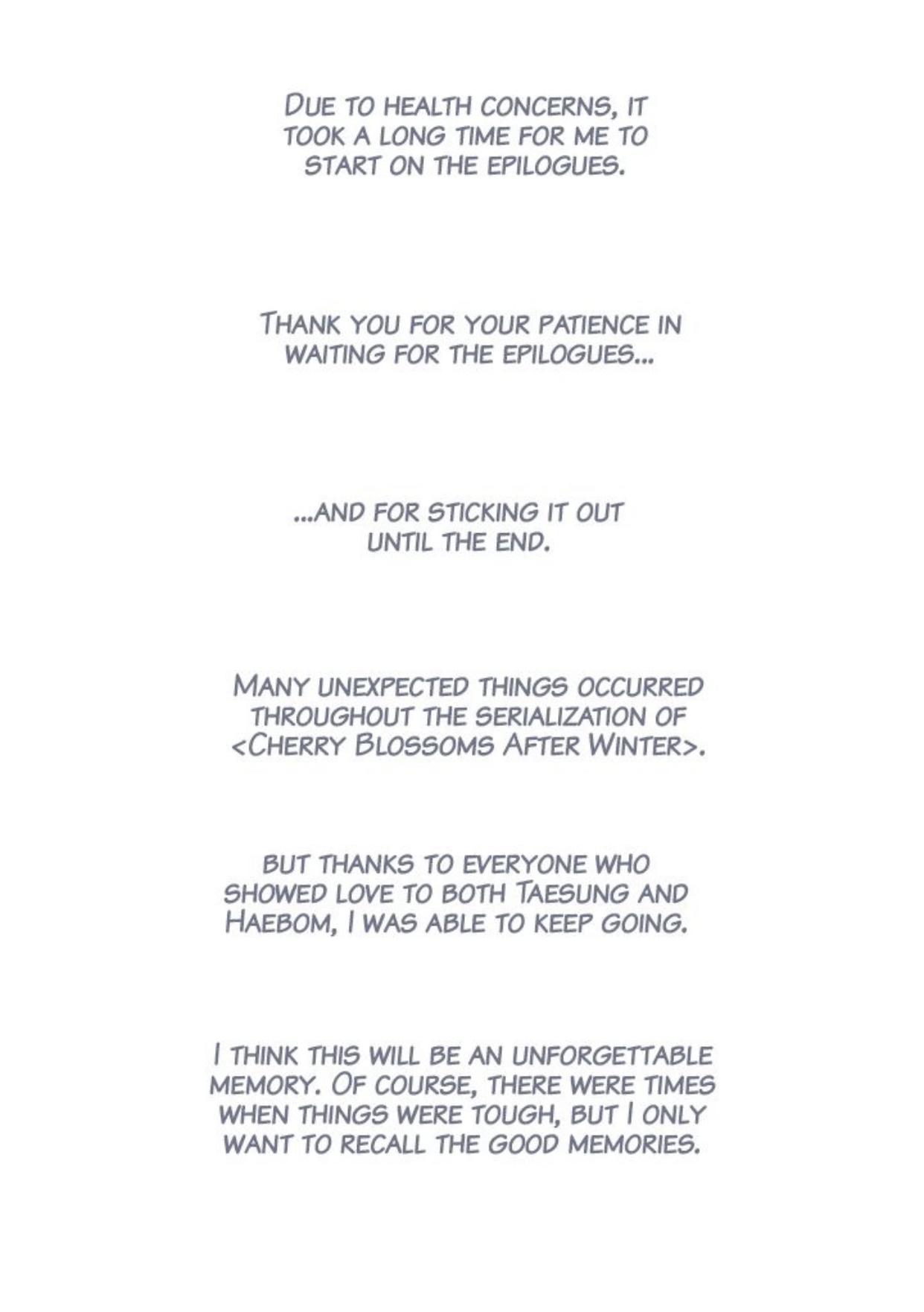 Cherry Blossoms After Winter Chapter 146.5 - Page 3 in English